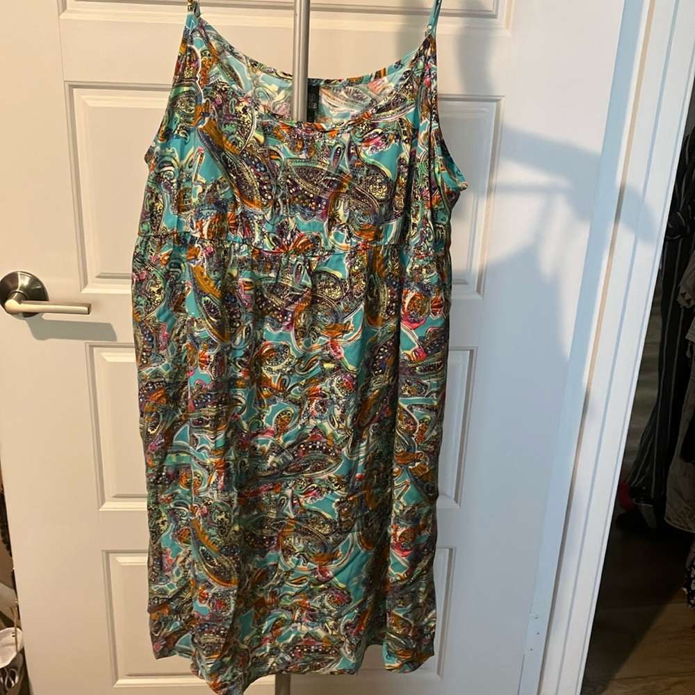 Colorful Paisley beach cover up sun Dress